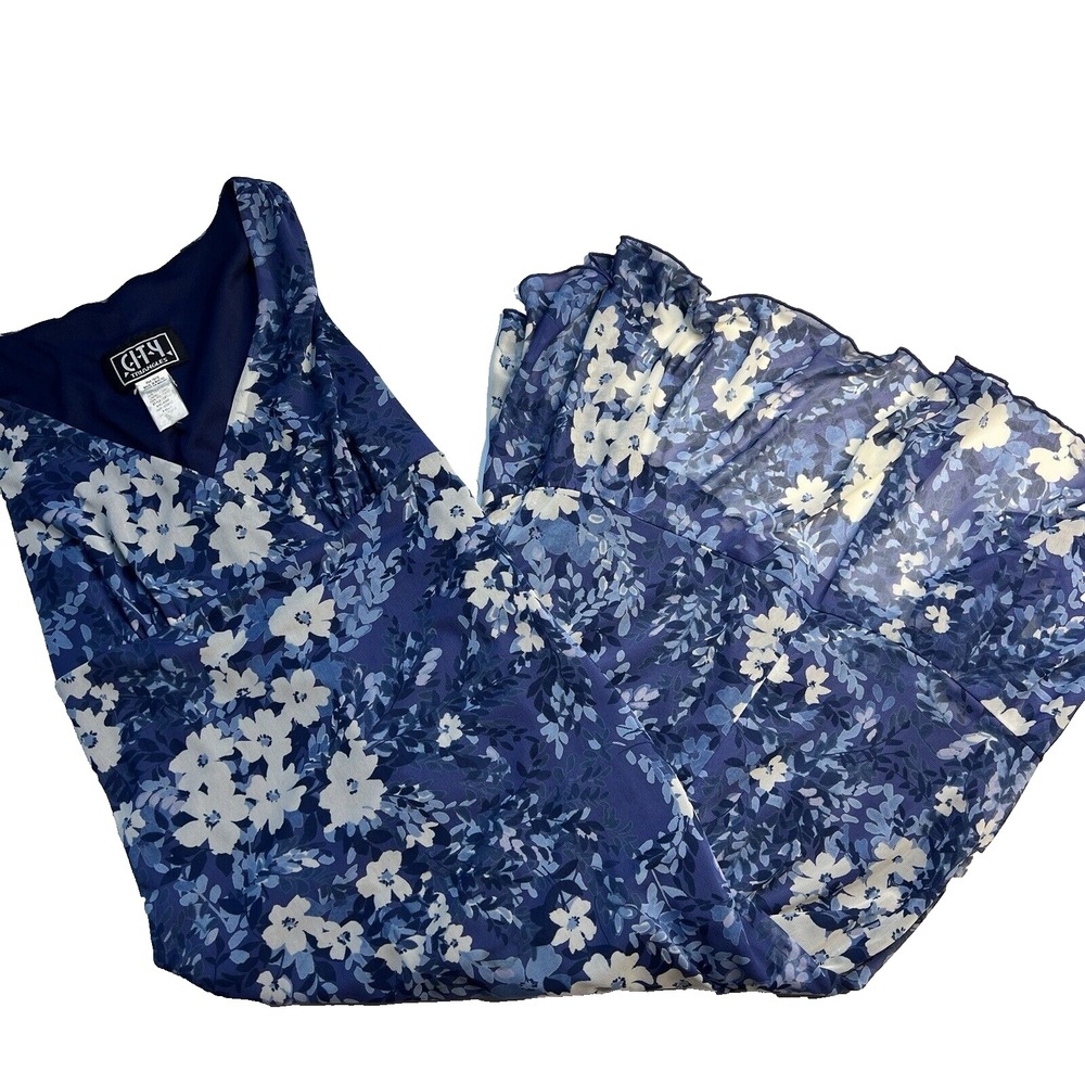 Vtg Y2K City Triangles Dress Women‎ 90s Fairy Blue Dress